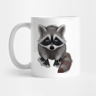 Cute Raccoon Drawing Mug